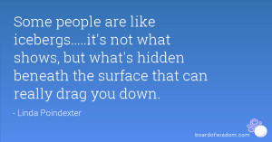 ... but what's hidden beneath the surface that can really drag you down