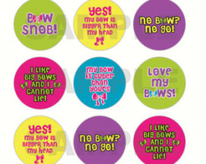 INSTANT DOWNLOAD - Cute Bow Sayings Bottle Cap Images - 4x6 Digital ...