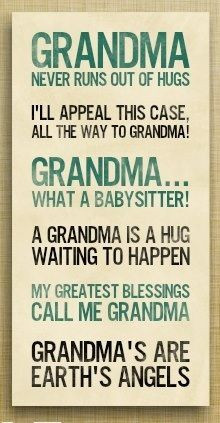 Grandma's are earth's angels #grandma #quotes