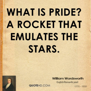 What is pride? A rocket that emulates the stars.