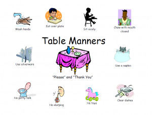 table manners chart