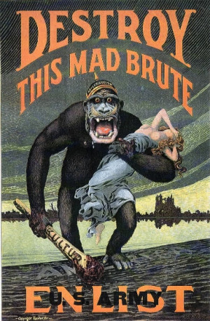 Description 'Destroy this mad brute' WWI propaganda poster (US version ...