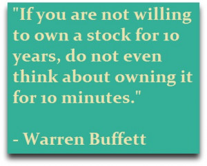 think long term - warren buffett