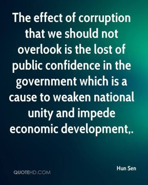 ... government which is a cause to weaken national unity and impede