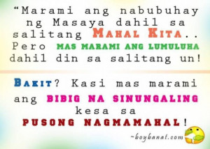 Cheesy tagalog banat love quotes