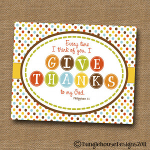 Thanksgiving Bible Verse Printable Poster Wall Art DIY PRINTABLE 