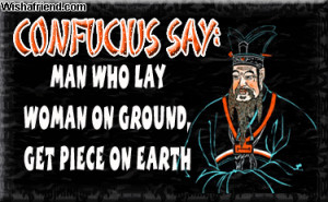 Confucius Jokes Graphic - Man Who Lay Woman On Ground