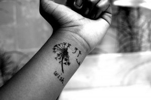 Dandelion Wish Tattoo On Wrist