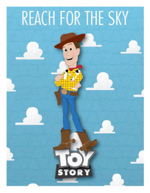 11x14 Toy Story Sheriff Woody Print, Graphic Quote Wall Art