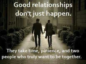 Relationships take work