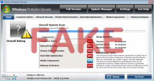 virus. How to remove Windows Protection Servant scam application