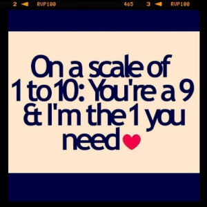 you're the one I need.