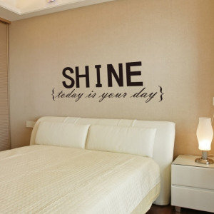 Wall Decor Decal Stickers Quotes Shine Wall Letters Decor Removable ...