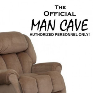 ... >> The Official Man Cave, Authorized Personel Only Wall Decal Quote