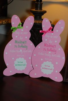 Easter Bunny Birthday Invitation or Easter Luncheon Brunch Invitation ...