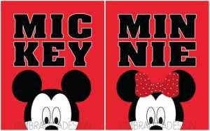 Mickey Minnie or Disney Quote 8x10 Digital by KimBradicaDesign, $15.00
