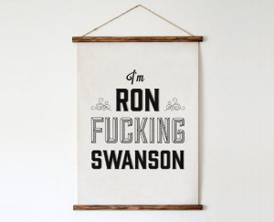 Typographic Print Ron Swanson Fishing Quote Parks And Rec Quotes