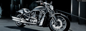 Black Harley Motorcycle Facebook Cover