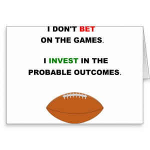 Football Investment - Sports Betting Note Card
