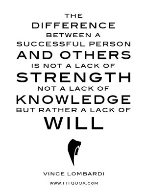 Quote by the famous Vince Lombardi. #fitness #inspiration #motivation ...