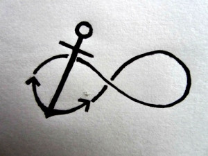 drawing forever Jesus tattoo infinity ocean sea Bible faith anchor ...