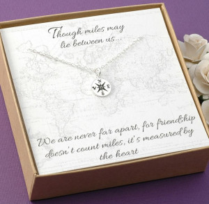 Compass Necklace Friendship Jewelry BFF by DivineJewelrybyMary, $28.00