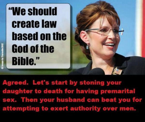 Sarah Palin Wants Sharia Law