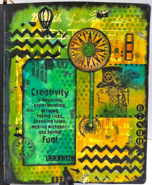 Eclectic Art Journal page