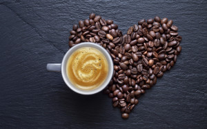 Description: The Wallpaper above is Coffee love heart Wallpaper in ...