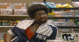 MCM jacket, gold teeth like I'm Jerome