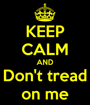 KEEP CALM AND Don't tread on me