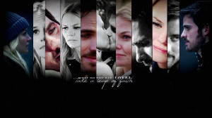 ... wallpaper of Once Upon A Time characters Emma Swan and Killian Jones