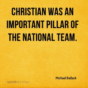 ... Ballack - Christian was an important pillar of the national team
