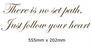 Details about FOLLOW YOUR HEART Wall Art Quote Design Decal Sticker