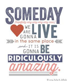 Long Distance Relationship Typography Art Print Set For Couples ...