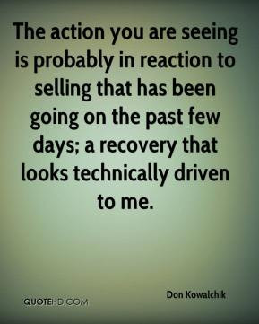 The action you are seeing is probably in reaction to selling that has ...