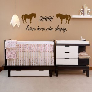Horse, nursery horse decal, pony, quote, wall words, baby girl nursery ...