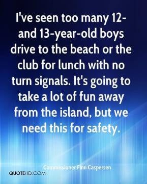 13-year-old boys drive to the beach or the club for lunch with no turn ...