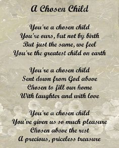 Child Adoption Quotes And Sayings Adoption poem for adopted