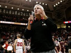 Bobby Knight speaking after his 900th career win. More