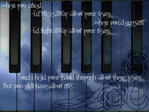 Sad Songs My Immortal Wallpaper