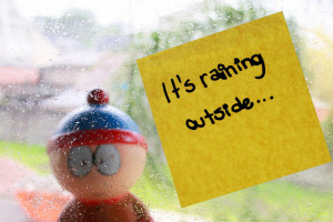 cute, outside, quote, rain, raining