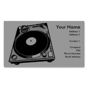 Black & White Turntable Business Card