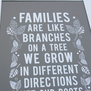 FAMILIES ARE LIKE BRANCHES ON A TREE’ WALL ART