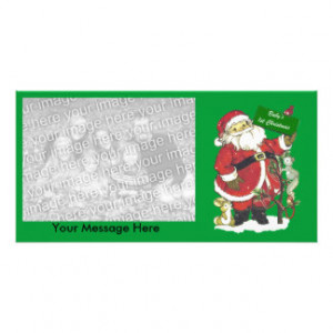 Baby's First Christmas Cute Santa Photo Card