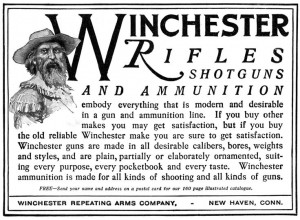 Advertisement for Winchester Rifles, Shotguns and Ammunition 1900.
