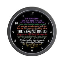 Chicagoland Vampires Word Art Wall Clock