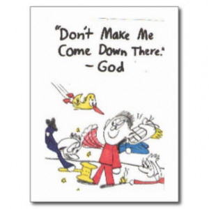 Postcard of funny church sayings, animated