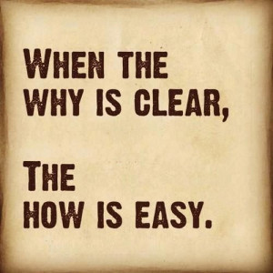 Start with your WHY...then when times get tough it's easier to push ...