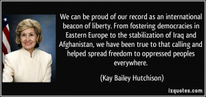 More Kay Bailey Hutchison Quotes